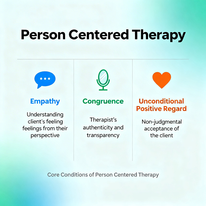 Online mental health person center therapy
