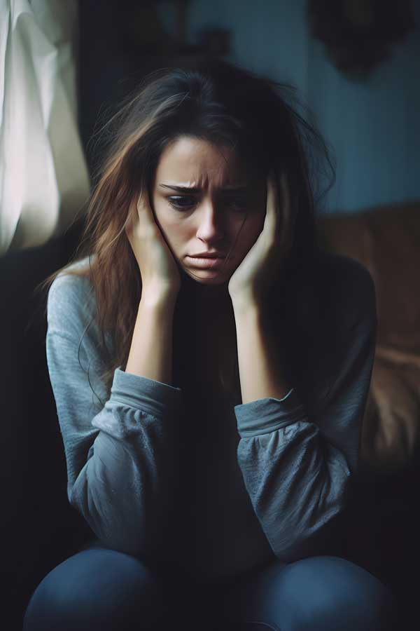 close up person suffering from anxiety