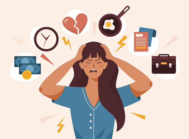 a person with stress